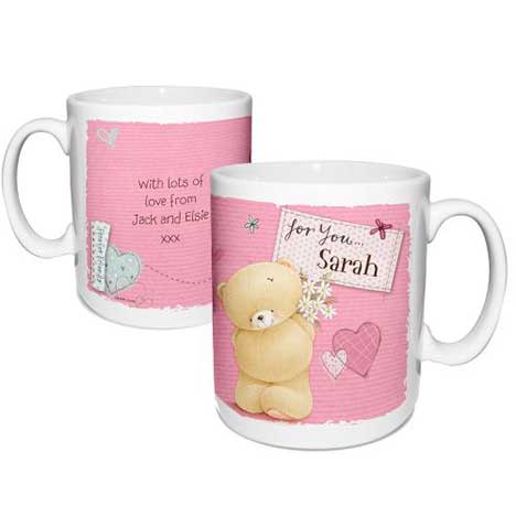 Personalised Forever Friends Pink Craft Mug
